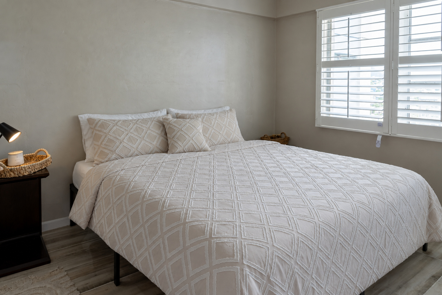 Primary bedroom with city view